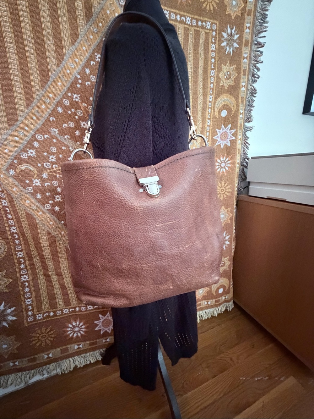 Amazing leather hippie purse - Picture 7 of 9